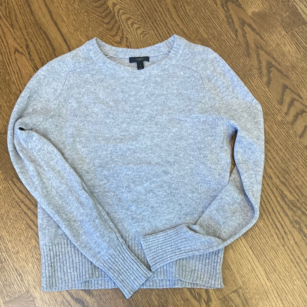 Gray wool sweater, J.Crew